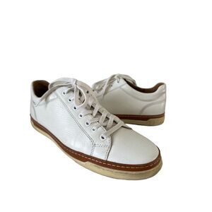 Allen Edmonds Porter Derby Men's Size 8 D White Leather Sneakers Lace Up